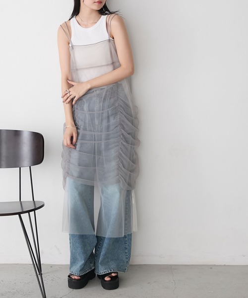 美品✨ ジバンシー ドレス レイヤード キャミワンピース 星空 マキシ丈 L ワンピース 夏 レディース リゾート 海 キャミワンピース サマー