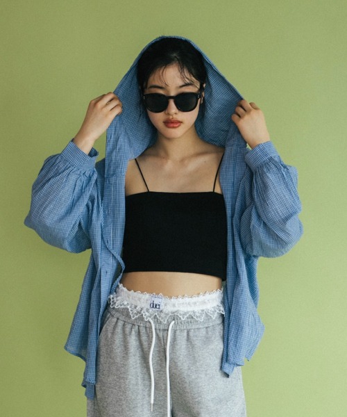 duei（デュイ）の「チェックフーディーシャツ（シャツ/ブラウス・レディース・ブルー/ホワイト・FREE）」の13枚目の写真