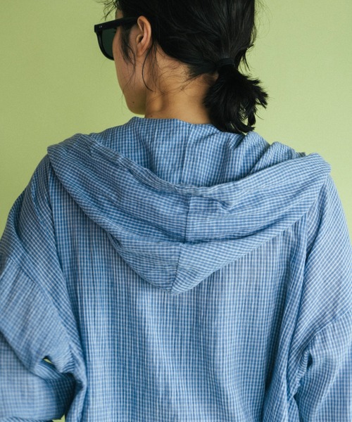 duei（デュイ）の「チェックフーディーシャツ（シャツ/ブラウス・レディース・ブルー/ホワイト・FREE）」の19枚目の写真