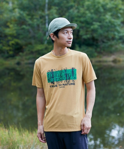 Foxfire(フォックスファイヤー)の「CシールドウッドT S/S(Tシャツ/カットソー・メンズ・ターメリック/ネイビー/グレー・S/M/L/XL)」の1枚目の写真