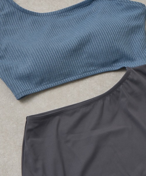 COLONY 2139(コロニートゥーワンスリーナイン)の「スリット2wayワンピース(水着・レディース・ホワイト/ブルー・FREE)」の8枚目の写真