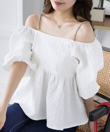 clear | フクレジャガードオフショルブラウス[スタイルアップ 肌見せ フェミニン 大人]≪SS新作≫(シャツ/ブラウス)