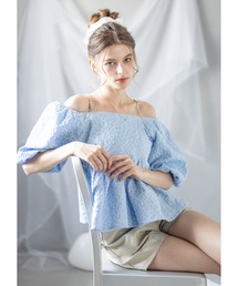 clear | フクレジャガードオフショルブラウス[スタイルアップ 肌見せ フェミニン 大人]≪SS新作≫(シャツ/ブラウス)