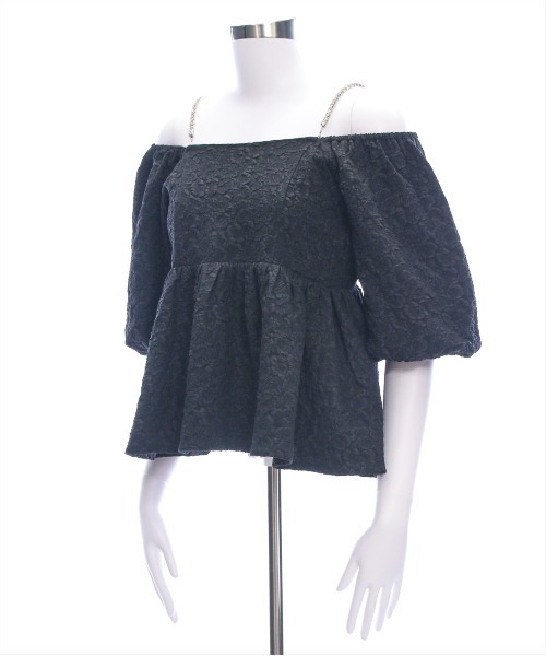 clear（クリア）の「フクレジャガードオフショルブラウス[スタイルアップ 肌見せ フェミニン 大人]≪SS新作≫（シャツ/ブラウス・レディース・サックスブルー/ブラック/オフホワイト・F）」の9枚目の写真