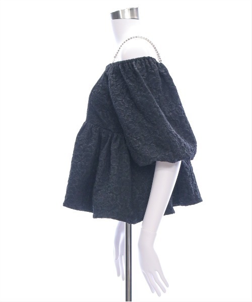 clear（クリア）の「フクレジャガードオフショルブラウス[スタイルアップ 肌見せ フェミニン 大人]≪SS新作≫（シャツ/ブラウス・レディース・サックスブルー/ブラック/オフホワイト・F）」の10枚目の写真