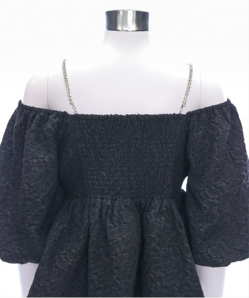 clear（クリア）の「フクレジャガードオフショルブラウス[スタイルアップ 肌見せ フェミニン 大人]≪SS新作≫（シャツ/ブラウス・レディース・サックスブルー/ブラック/オフホワイト・F）」の13枚目の写真