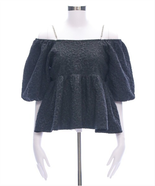 clear（クリア）の「フクレジャガードオフショルブラウス[スタイルアップ 肌見せ フェミニン 大人]≪SS新作≫（シャツ/ブラウス・レディース・サックスブルー/ブラック/オフホワイト・F）」の20枚目の写真