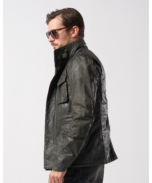 wjk（ダヴルジェイケイ）の「oild vintage M66（ミリタリージャケット・メンズ・ブラック/カーキ・SMALL/MEDIUM/LARGE/X-LARGE）」の4枚目の写真