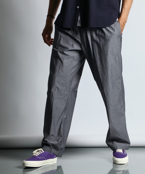 The DUFFER of ST.GEORGE（ザダファーオブセントジョージ）の「JAMES FABRIC EASY PANTS：ジェームスファブリック リラックス イージーパンツ（その他パンツ・メンズ・ネイビー/グレー・SMALL/X-LARGE/LARGE/MEDIUM）」の2枚目の写真