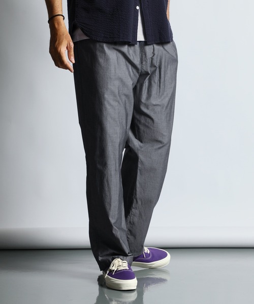 The DUFFER of ST.GEORGE（ザダファーオブセントジョージ）の「JAMES FABRIC EASY PANTS：ジェームスファブリック リラックス イージーパンツ（その他パンツ・メンズ・ネイビー/グレー・SMALL/X-LARGE/LARGE/MEDIUM）」の3枚目の写真