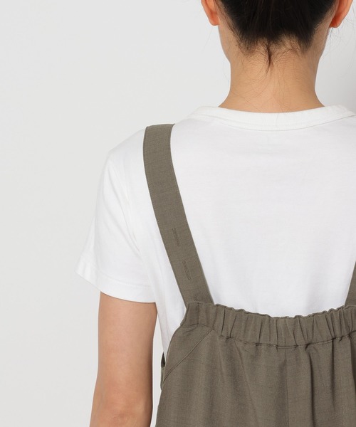 GLOBAL WORK（グローバルワーク）の「イージーケアワイドサロペ/323347（サロペット/オーバーオール・レディース・スミクロ/モカ/ライトグレー・LARGE/MEDIUM）」の17枚目の写真