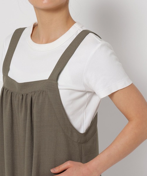 GLOBAL WORK（グローバルワーク）の「イージーケアワイドサロペ/323347（サロペット/オーバーオール・レディース・スミクロ/モカ/ライトグレー・LARGE/MEDIUM）」の18枚目の写真