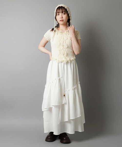 ⭐︎美品　popelin スカート付ロンパース セール】レイヤードロングスカート/イレヘム/NEO森ガール
