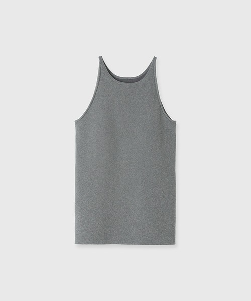 anuans新品タグ付カップインニットトップスGray カップインコンパクトニットトップス（タンクトップ）｜anuans