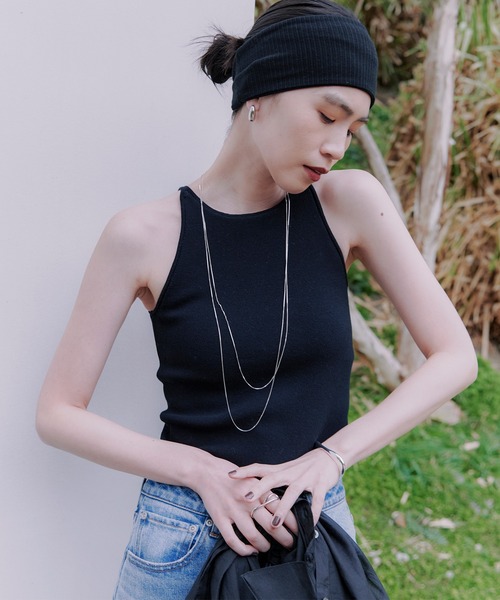 セール】カップインコンパクトニットトップス（タンクトップ