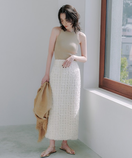 セール】カップインコンパクトニットトップス（タンクトップ）｜anuans