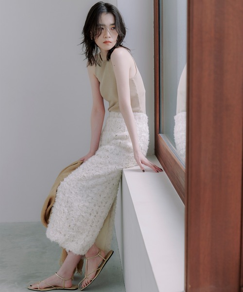 セール】カップインコンパクトニットトップス（タンクトップ