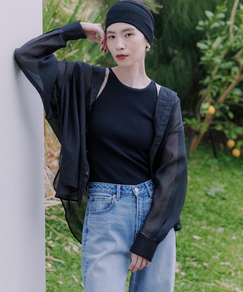 セール】カップインコンパクトニットトップス（タンクトップ