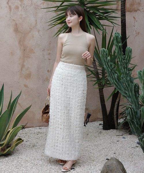 新品未使用　アニュアンス　カップインコンパクトニットトップス セール】カップインコンパクトニットトップス（タンクトップ