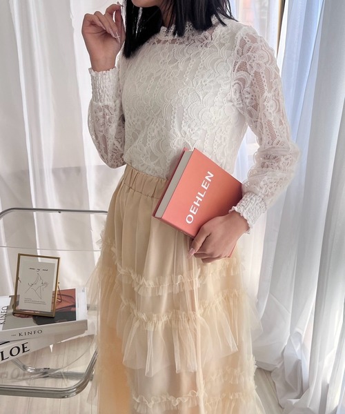 merrylatte（メリーラテ）の「総レースブラウス（シャツ/ブラウス・レディース・ホワイト・MEDIUM）」の6枚目の写真