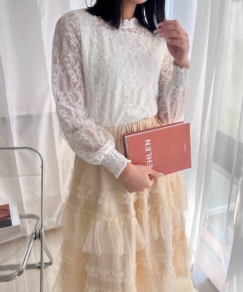 merrylatte（メリーラテ）の「総レースブラウス（シャツ/ブラウス・レディース・ホワイト・MEDIUM）」の13枚目の写真