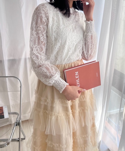 merrylatte（メリーラテ）の「総レースブラウス（シャツ/ブラウス・レディース・ホワイト・MEDIUM）」の14枚目の写真