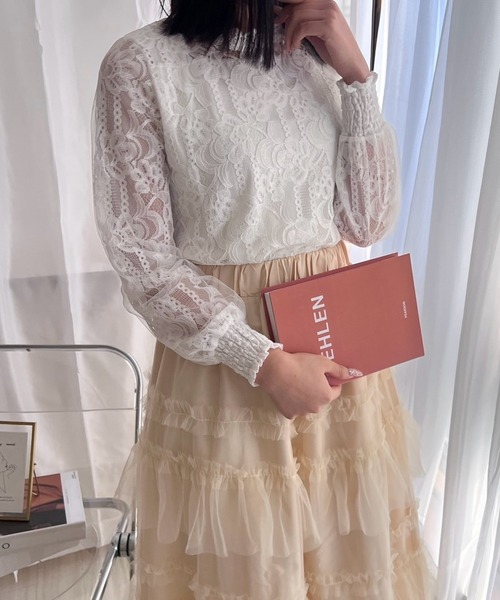 merrylatte（メリーラテ）の「総レースブラウス（シャツ/ブラウス・レディース・ホワイト・MEDIUM）」の15枚目の写真