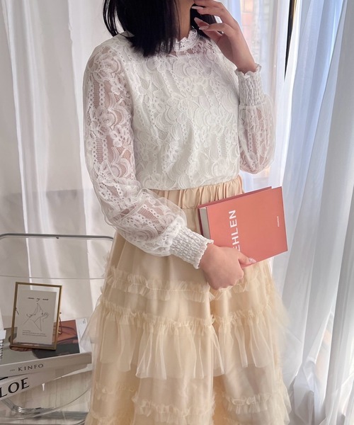 merrylatte（メリーラテ）の「総レースブラウス（シャツ/ブラウス・レディース・ホワイト・MEDIUM）」の16枚目の写真