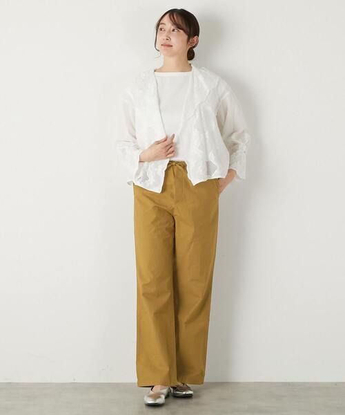 The Duchess Designs(ダッチェス・デザイン)の「《別注》【 The Duchess Designs/ザ ダッチェス デザイン】綿麻ストレッチパンツ(その他パンツ・レディース・ライトベージュ/イエロー系その他/カーキ/ライトグレー/ネイビー・FREE)」の6枚目の写真