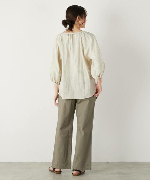 The Duchess Designs(ダッチェス・デザイン)の「《別注》【 The Duchess Designs/ザ ダッチェス デザイン】綿麻ストレッチパンツ(その他パンツ・レディース・ライトベージュ/イエロー系その他/カーキ/ライトグレー/ネイビー・FREE)」の15枚目の写真