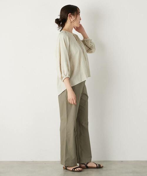 The Duchess Designs(ダッチェス・デザイン)の「《別注》【 The Duchess Designs/ザ ダッチェス デザイン】綿麻ストレッチパンツ(その他パンツ・レディース・ライトベージュ/イエロー系その他/カーキ/ライトグレー/ネイビー・FREE)」の16枚目の写真