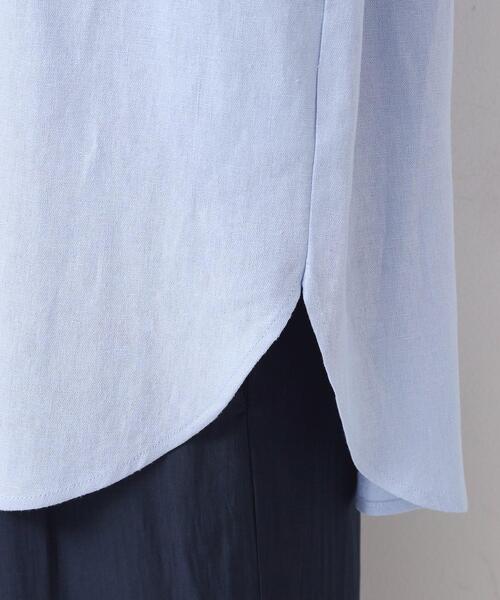 Dessin(デッサン)の「◆【洗える】シャツカラーフレンチスリーブブラウス(XS~L)(シャツ/ブラウス・レディース・ナチュラル/ライトブルー/ブラウン系その他・03/02/01/00)」の21枚目の写真