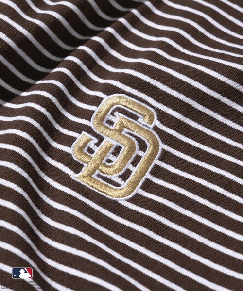 MLB（メジャーリーグベースボール）の「FREAK’S STORE/フリークスストア MLB ピンボーダー TEE（Tシャツ/カットソー・メンズ・ブラック/ブルー/ブラウン/ホワイト・LARGE/MEDIUM）」の15枚目の写真