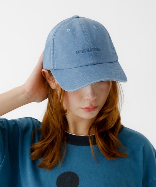 FRUIT OF THE LOOM（フルーツオブザルーム）の「【FRUIT OF THE LOOM/フルーツ・オブ・ザ・ルーム】ロゴキャップ/コットン/ロゴ/ヴィンテージ感/80972500【WEB限定】（キャップ・レディース・ブルー/チャコールグレー/ブラウン/ベージュ/グリーン/ピンク・フリー）」の5枚目の写真