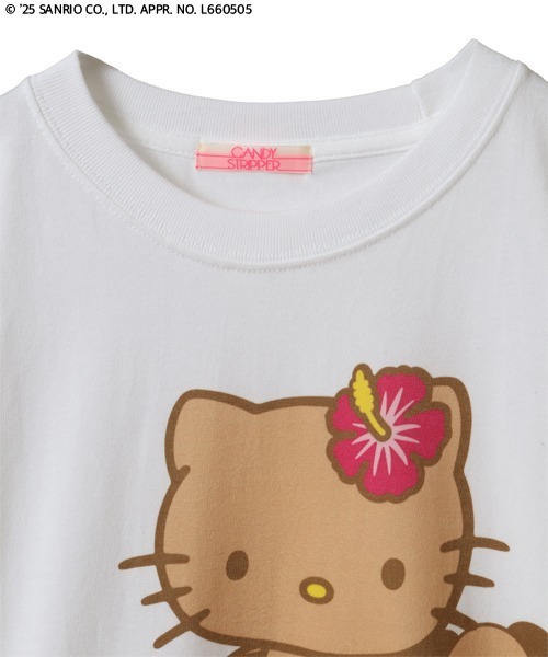 Candy Stripper(キャンディストリッパー)の「【HELLO KITTY】GAL&PEPE BABY Tシャツ(Tシャツ/カットソー・レディース・ブラック/オフホワイト/ピンク・FREE)」の7枚目の写真