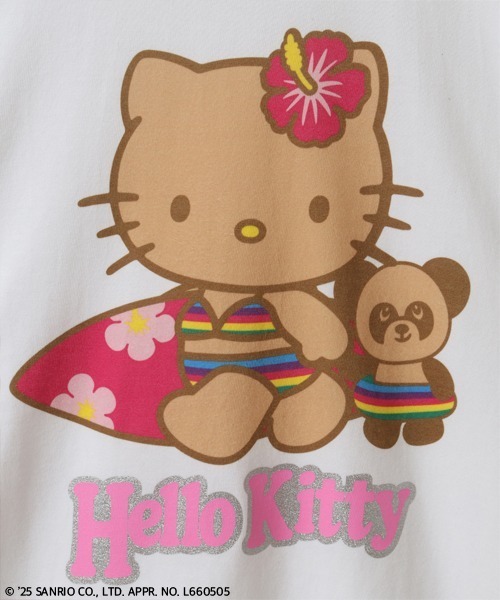 Candy Stripper(キャンディストリッパー)の「【HELLO KITTY】GAL&PEPE BABY Tシャツ(Tシャツ/カットソー・レディース・ブラック/オフホワイト/ピンク・FREE)」の4枚目の写真