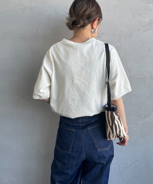 THE SHINZONE（ザ　シンゾーン）の「[THE SHINZONE/ザ シンゾーン] HOTEL BEIRA-MAR プリントTシャツ（Tシャツ/カットソー・レディース・キナリ/チャコールグレー・0）」の8枚目の写真