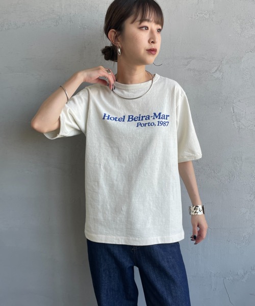 THE SHINZONE/ザ シンゾーン] HOTEL BEIRA-MAR プリントTシャツ
