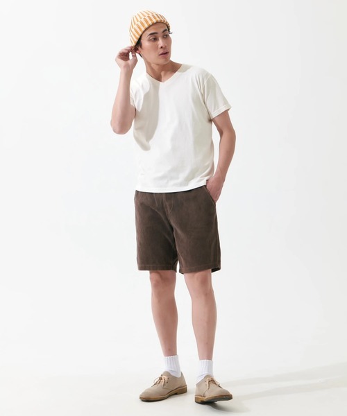 Good On（グッドオン）の「Good On/グッドオン　KNIT CORDUROY SHORTS（その他パンツ・メンズ・ブラック/マスタード/ブルー系/ライトグレー/ブラウン・MEDIUM/LARGE）」の6枚目の写真