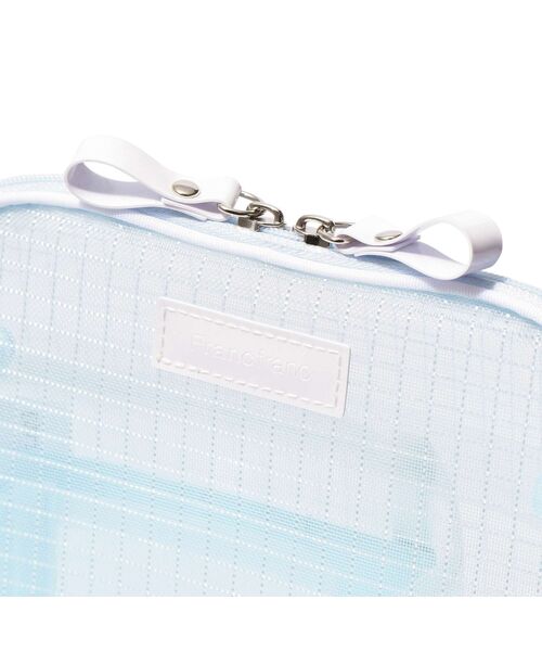 Francfranc（フランフラン）の「メッシュ ツールスタンドポーチ ライトブルー　自立・縦型・化粧・メイクポーチ・旅行（ポーチ・レディース・ライトブルー・FREE）」の6枚目の写真