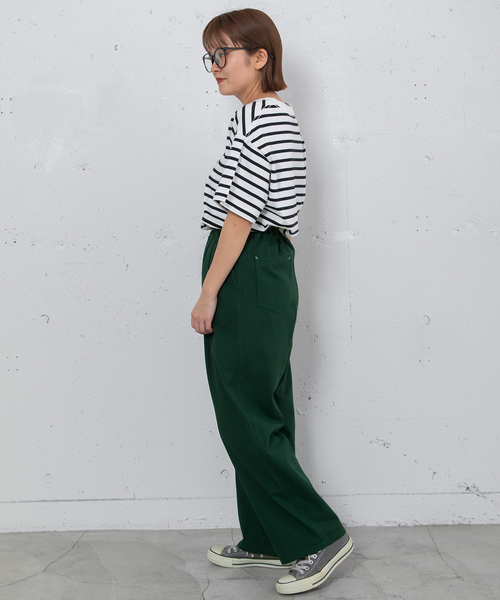POU DOU DOU(プードゥドゥ)の「2タックストレートパンツ(その他パンツ・レディース・ブラック/グリーン/ベージュ・M)」の8枚目の写真