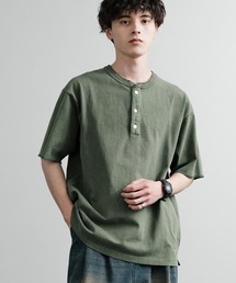 KRIFF MAYER | KRIFF MAYER クリフメイヤー ヘビーウエイトピグメント加工トヘンリーネック半袖Tシャツ 2455803(Tシャツ/カットソー)