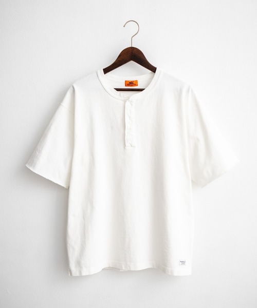 KRIFF MAYER(クリフメイヤー)の「KRIFF MAYER クリフメイヤー ヘビーウエイトピグメント加工トヘンリーネック半袖Tシャツ 2455803(Tシャツ/カットソー・メンズ・チャコールグレー/グレー/レッド/マスタード/オフホワイト/ブルーグリーン/カーキ/ネイビー・M/L/XL)」の13枚目の写真