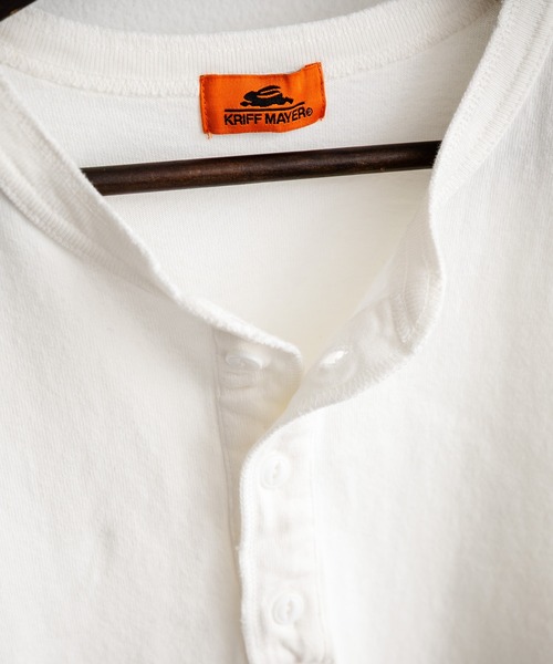 KRIFF MAYER(クリフメイヤー)の「KRIFF MAYER クリフメイヤー ヘビーウエイトピグメント加工トヘンリーネック半袖Tシャツ 2455803(Tシャツ/カットソー・メンズ・チャコールグレー/グレー/レッド/マスタード/オフホワイト/ブルーグリーン/カーキ/ネイビー・M/L/XL)」の20枚目の写真