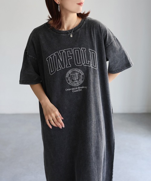 Riberry(リベリー)の「UNFOLD刺繍カレッジワンピース(ワンピース・レディース・ブラック/ホワイト系・FREE)」の2枚目の写真
