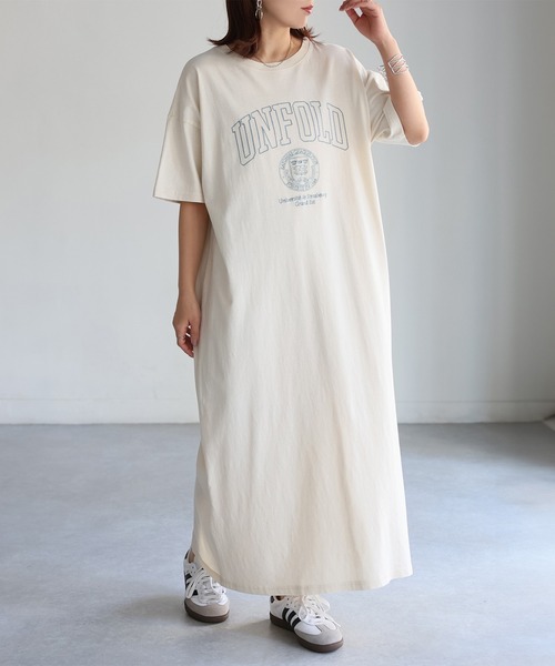 UNFOLD刺繍カレッジワンピース（ワンピース）｜Riberry