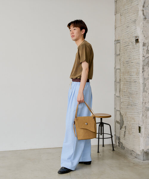 WHIMSIC(ウィムジック)の「*【WHIMSIC/SETUP対応】ウエストレイヤードストライプパンツ(その他パンツ・レディース・ブラック/ブルー・FREE)」の22枚目の写真