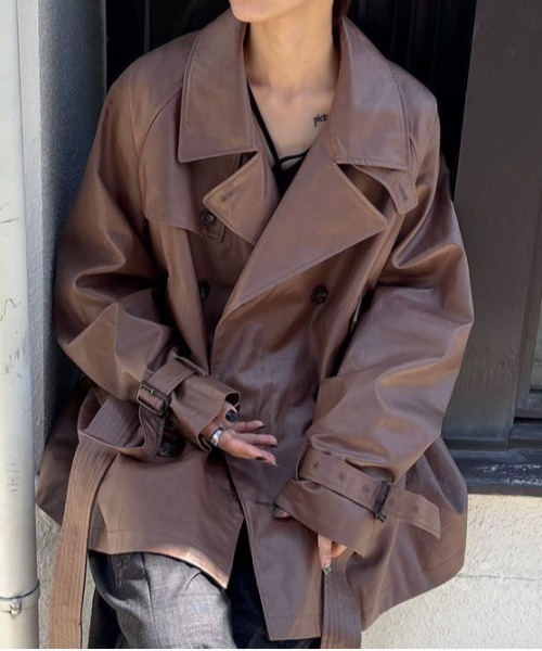 ジャケット・アウター DADDY MIDI TRENCH COAT ameri vintage DADDY MIDI TRENCH COAT