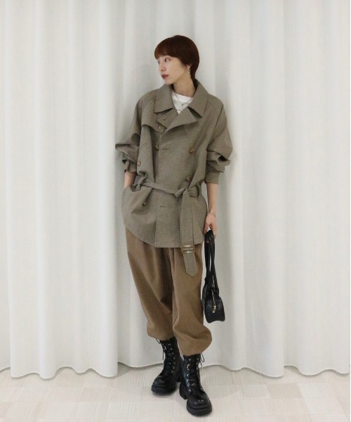 ジャケット・アウター DADDY MIDI TRENCH COAT ameri vintage DADDY MIDI TRENCH COAT