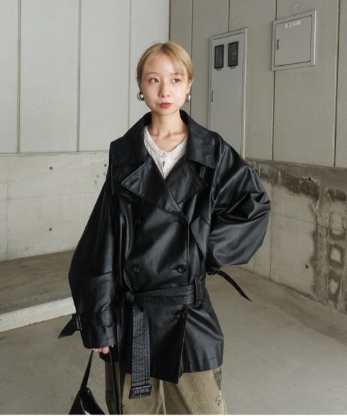 ジャケット・アウター DADDY MIDI TRENCH COAT ameri vintage DADDY MIDI TRENCH COAT